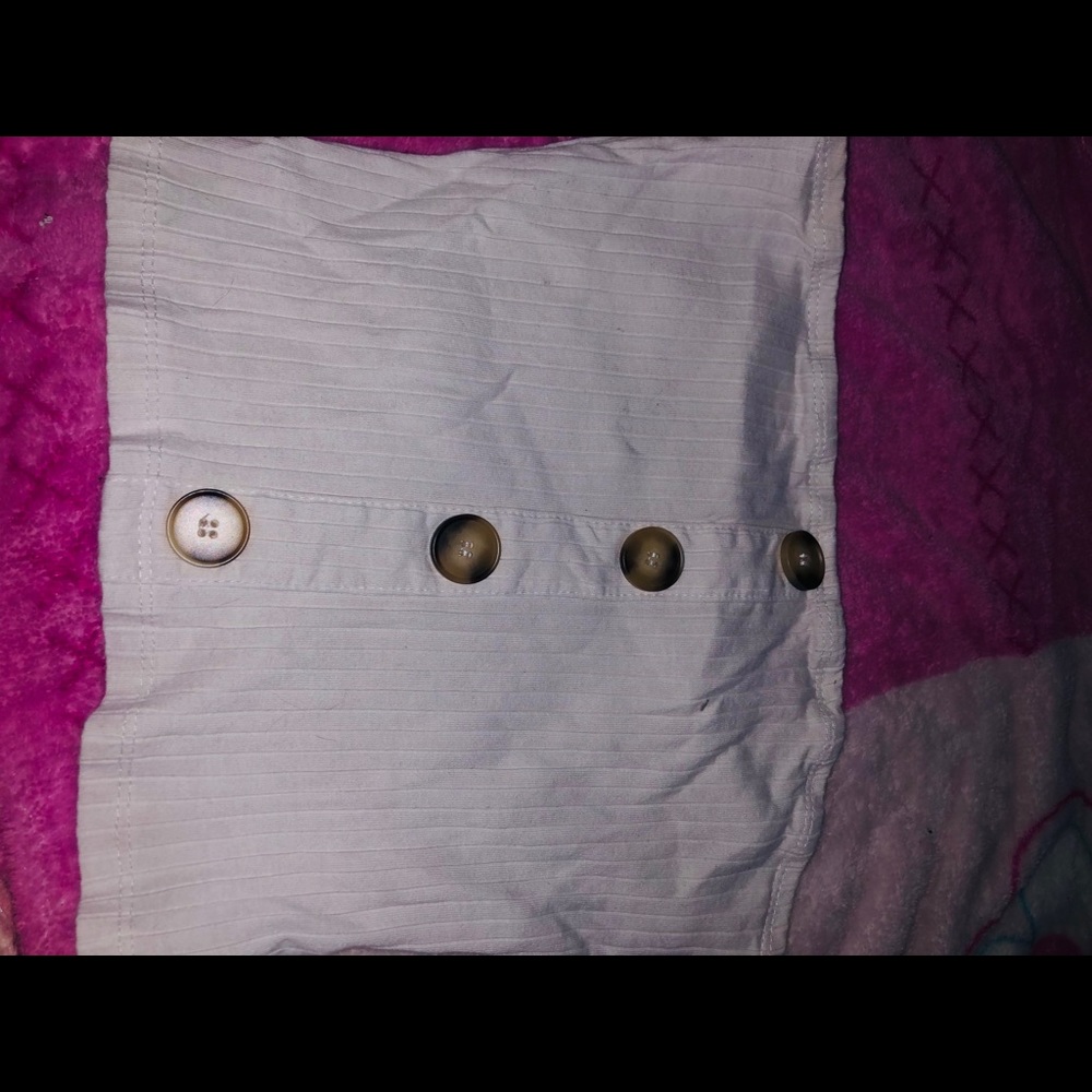 White Crop top tube top extra small button up
